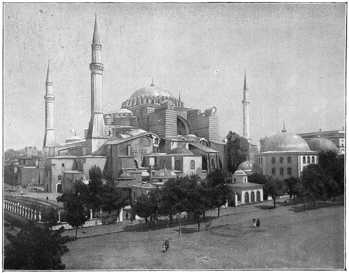 De Aya Sofia in Constantinopel.
