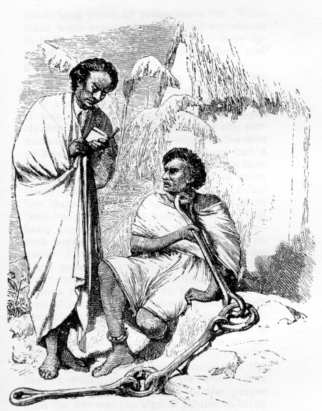 CHRISTIAN MARTYR,

In Madagascar in chains—Receiving consolation.