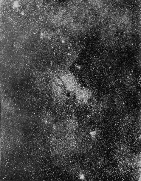 Region of the Milky Way in Sagittarius—showing a double black aperture.