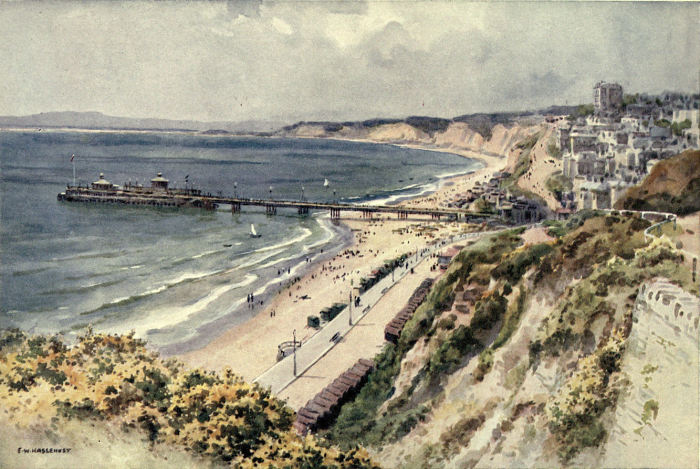 BOURNEMOUTH PIER AND SANDS FROM EASTCLIFF