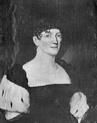 Mrs. James Monroe, née Kortright, by Benjamin West.
Original portrait owned by Mrs. Gouverneur.