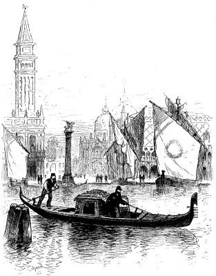 A GONDOLA ON THE GRAND CANAL.