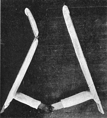 Fig. 117.—Stiles' Double Long Splint to admit of
abduction of diseased limb.