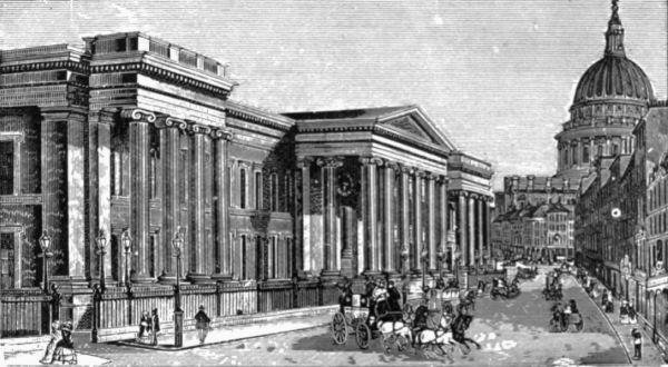THE GENERAL POST OFFICE, ST. MARTIN'S-LE-GRAND,
LONDON, IN 1830.