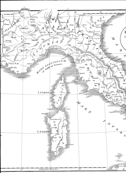 Map: The Expedition of Hannibal.