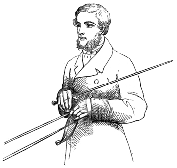 Man with reins in the left hand, with right hand reaching to take the reins in front of the left hand