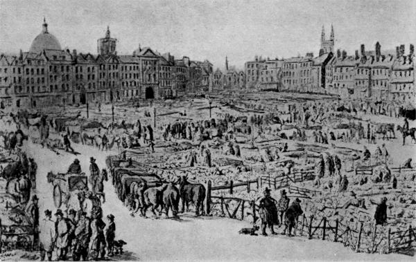 SMITHFIELD IN THE OLDEN DAYS

From an Old Print Dated 1810.