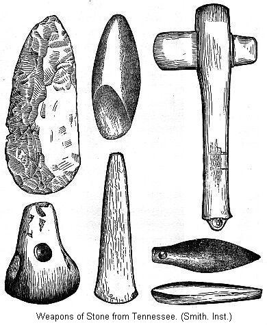 Weapons of Stone from Tennessee. (Smith. Inst.)