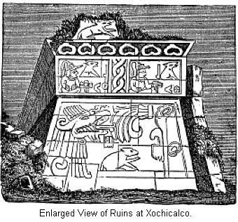 Enlarged View of Ruins of Xochicalco.