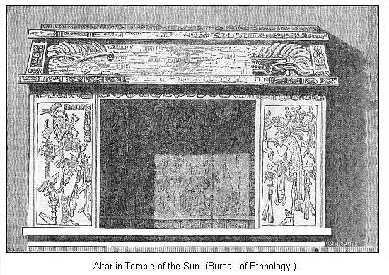 Altar in Temple of the Sun.—(Bureau of Ethnology.)