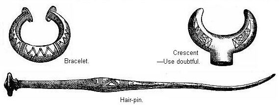 Crescent, Bracelet and Hairpin.