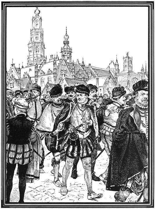 De optocht der Edelen. 5 April 1566. (Bladz. 107.)