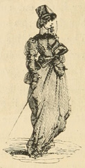 Woman dressed in riding habit