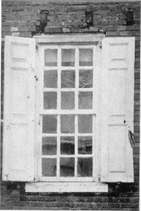 Plate XLV.—Detail of Windows, Combes Alley; Window and
Shutters, Cliveden; Window, Bartram House.