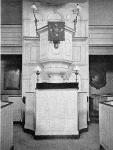 Plate XCII.—St. Peter's Church, South Third and Pine
Streets. Erected in 1761; Lectern, St. Peter's Church.