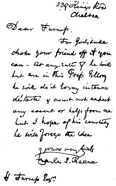 A LETTER FROM CHARLES KEENE.