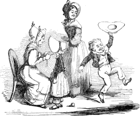 two women with two children