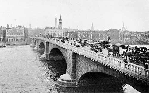 “You remember, don’t you, having the guide point out
London Bridge?”—Page 86.