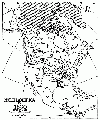 NORTH AMERICA IN 1830