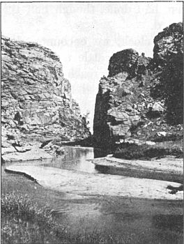 Devil's Gate, on the Sweetwater River, one of the famous landmarks on the old trail.
