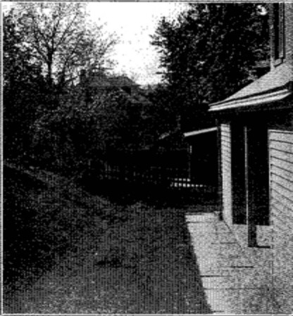 Fig. 3.—A grading that turns water away from the house.