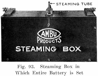Fig. 93 Steaming box in which entire battery is set