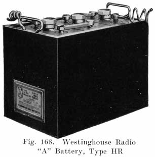Fig. 168 Westinghouse Radio "A" battery, Type HR