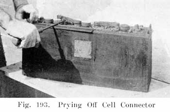 Fig. 193 Prying off cell connector