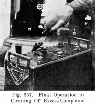 Fig. 237 Final operation of cleaning off excess compound