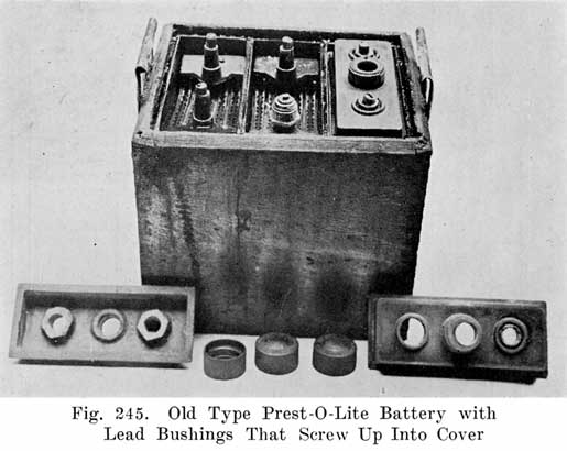 Fig. 245 Old type Prest-O-Lite battery