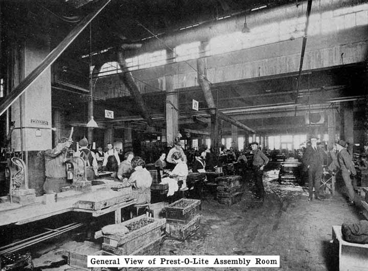 Photo: General view of Prest-O-Lite assembly room