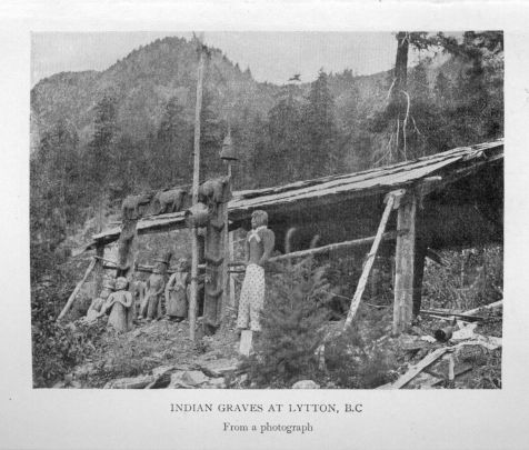 Indian graves at Lytton, B.C.  From a photograph.