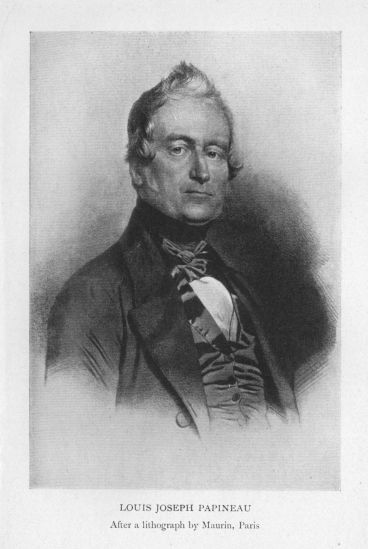 Louis Joseph Papineau.  After a lithograph by Maurin, Paris.