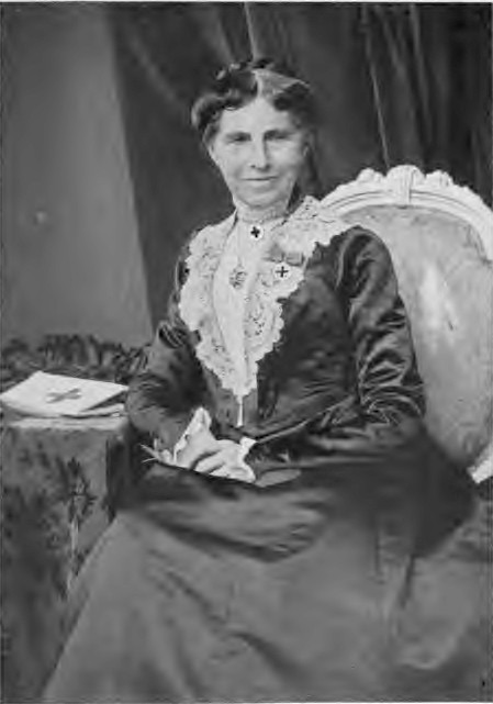 CLARA BARTON From a photograph taken in St. Petersburg in July, 1902, showing the
decorations conferred upon her by the Czar and the Empress Dowager