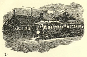 Drawing of a streetcar