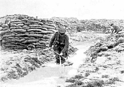THE STATE OF THE TRENCHES IN WHICH WE LIVED AND SLEPT (?) FOR
WEEKS ON END DURING THE FIRST AND SECOND WINTER OF WAR