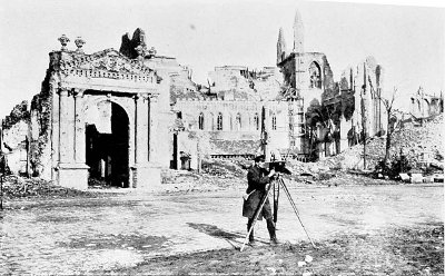 TAKING SCENES IN DEVASTATED YPRES, MAY, 1916