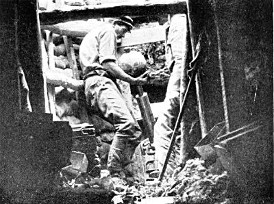 IN A TRENCH MORTAR TUNNEL, DURING THE BATTLE OF THE SOMME,
AT BEAUMONT HAMEL, JULY 1ST, 1916