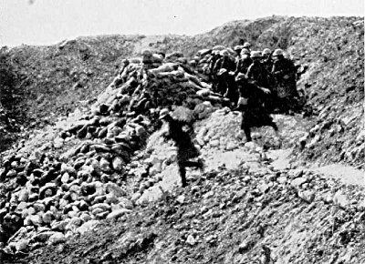 MEN OF SCOTLAND RUSHING A MINE CRATER AT THE DEADLY
"HOHENZOLLERN REDOUBT"