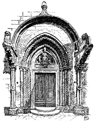 WEST DOOR OF THE CATHEDRAL, CURZOLA