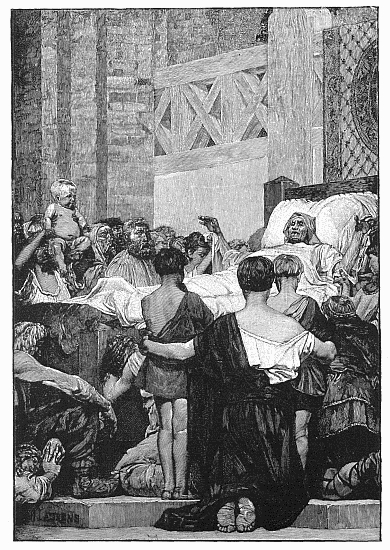 DEATH OF SAINTE-GENEVIÈVE. After the mural painting, in
the Panthéon, by J.-P. Laurens.