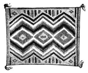 Blanket Woven by Navajo Woman.