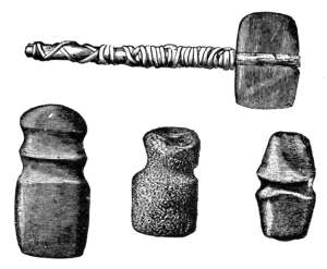 Stone Axes of the Blackfeet Indians.