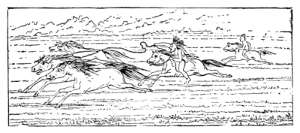 Apache Indians Lassoing Wild Horses.