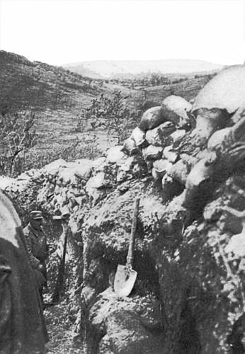 A first-line trench outside of Verdun.