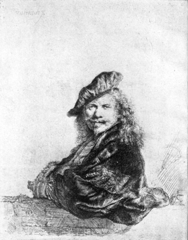 No. 168. Rembrandt Leaning on a Stone Sill