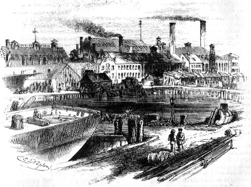 GENERAL VIEW OF THE NOVELTY IRON WORKS, NEW YORK, (As
seen from the East River.)