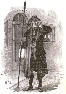 The Night Watchman announcing the Capture of Cornwallis