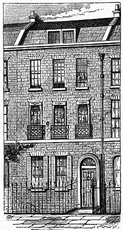 No. 48, Doughty Street, Mecklenburgh Square. Dickens's Residence 1837-9.