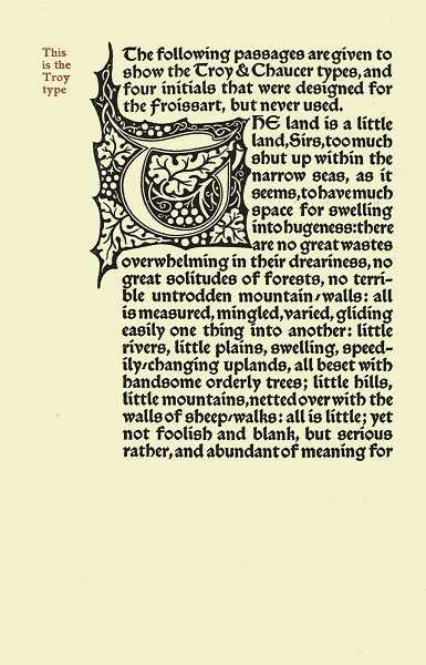 Facsimile image: example of Troy type
